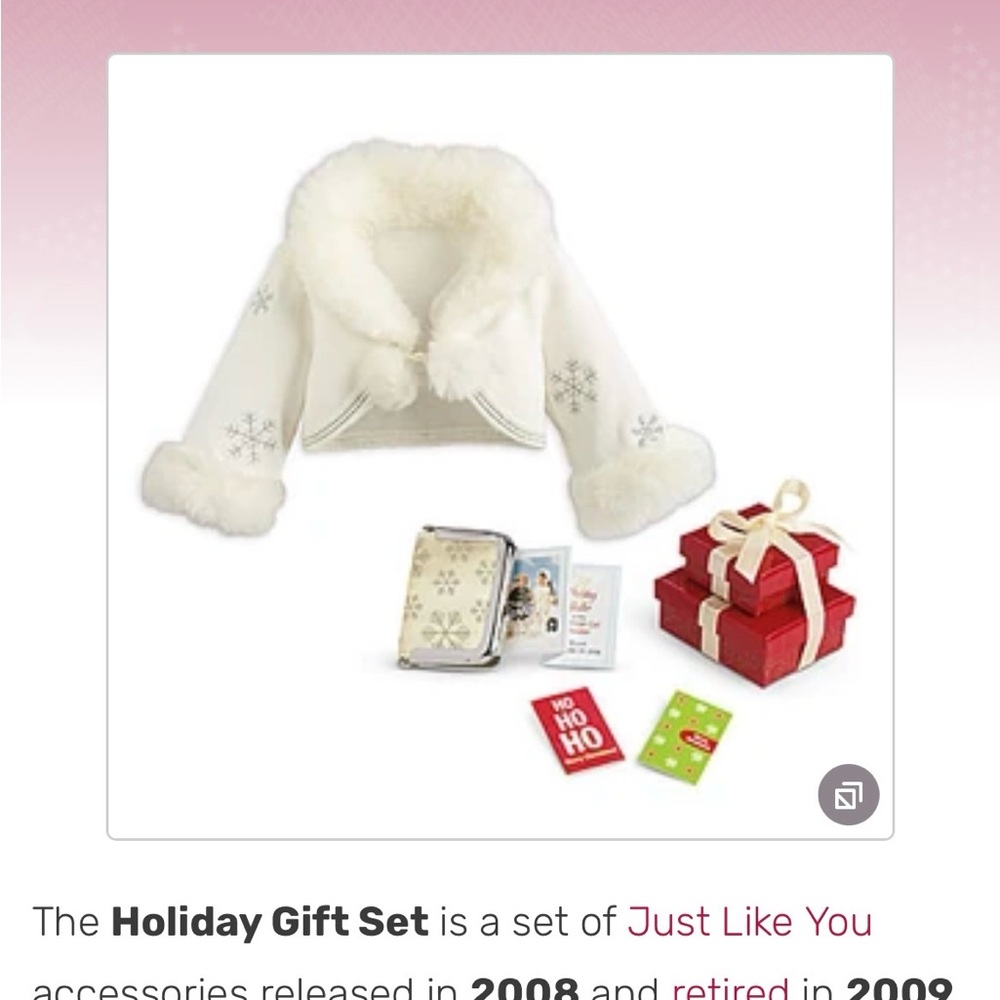 2/$25 American Girl Doll Holiday Gift Set (2008)